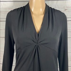 WHBM Top Empire Waist V-Neck Long Sleeves Sz L